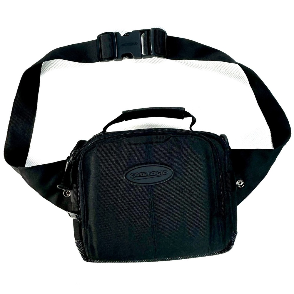 Case Logic Black Padded Camera Carrying Case Fanny Pack Adjustable Compartments